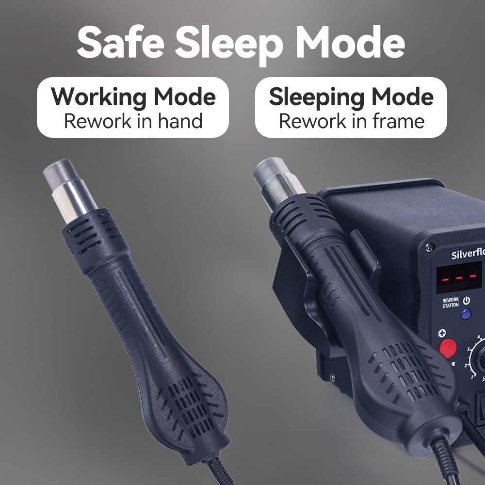 Silverflo 8586D Soldering Stat - Smd Rework Station Hot Air Soldering 2 In 1 recension och pris