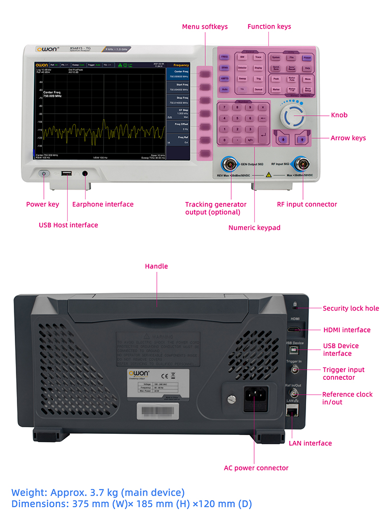 Portable Spectrum Analyzer 9kH - Spectrum Analyzer Tracking Generator 1.5Ghz recension och pris
